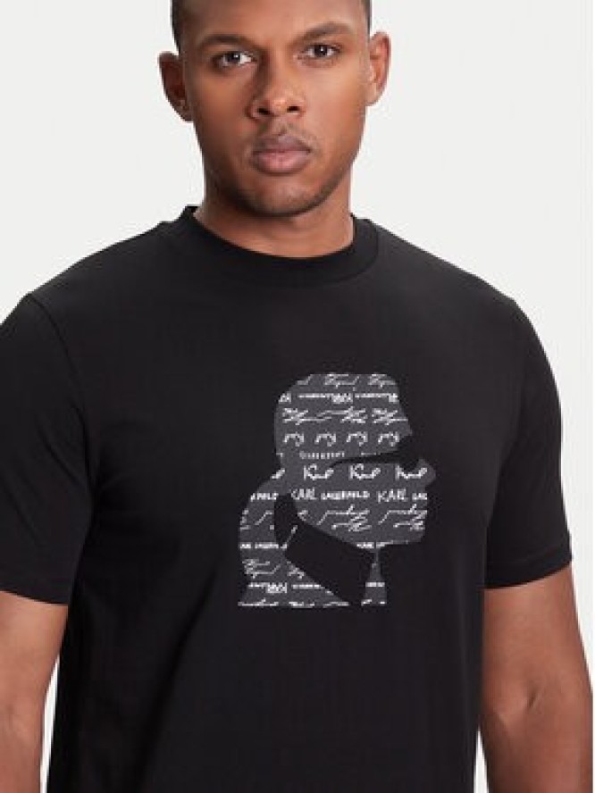 KARL LAGERFELD T-Shirt 755042 553235 Czarny Regular Fit