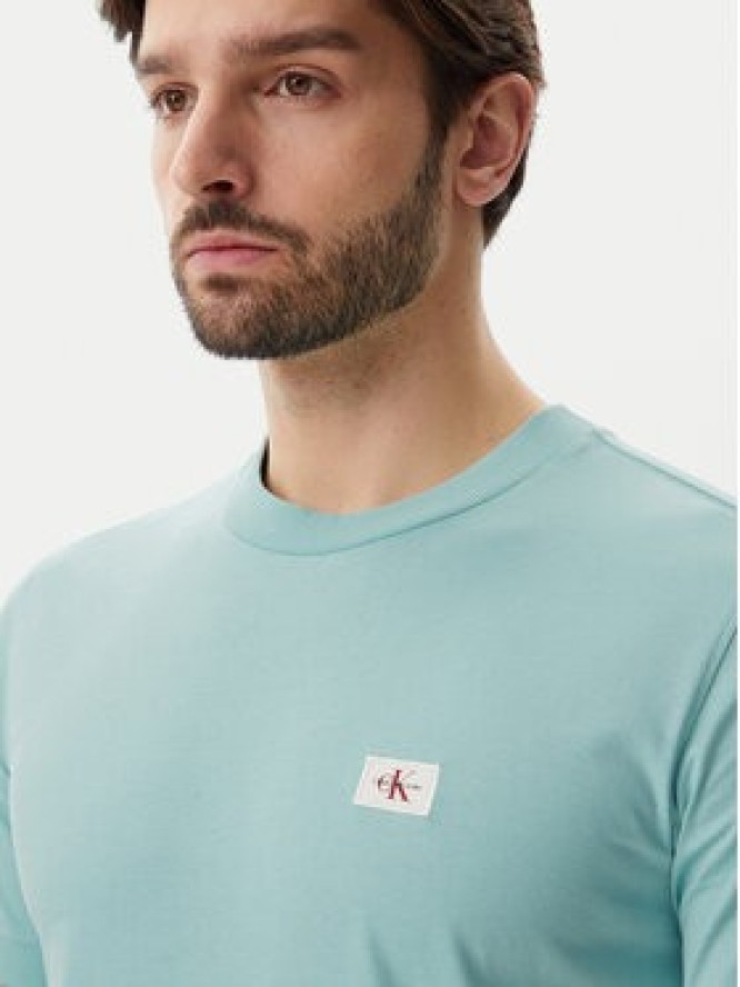 Calvin Klein Jeans T-Shirt J30J327100 Błękitny Regular Fit