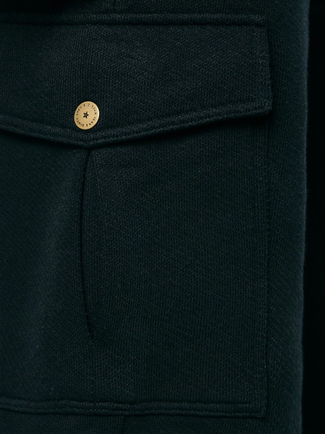 Spodnie męskie dresowe z kieszeniami cargo czarne Jagmurp 906