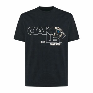 Oakley FROGSKIN WARSAW Męska koszulka T-shirt w kolorze czarnym, rozmiar XS