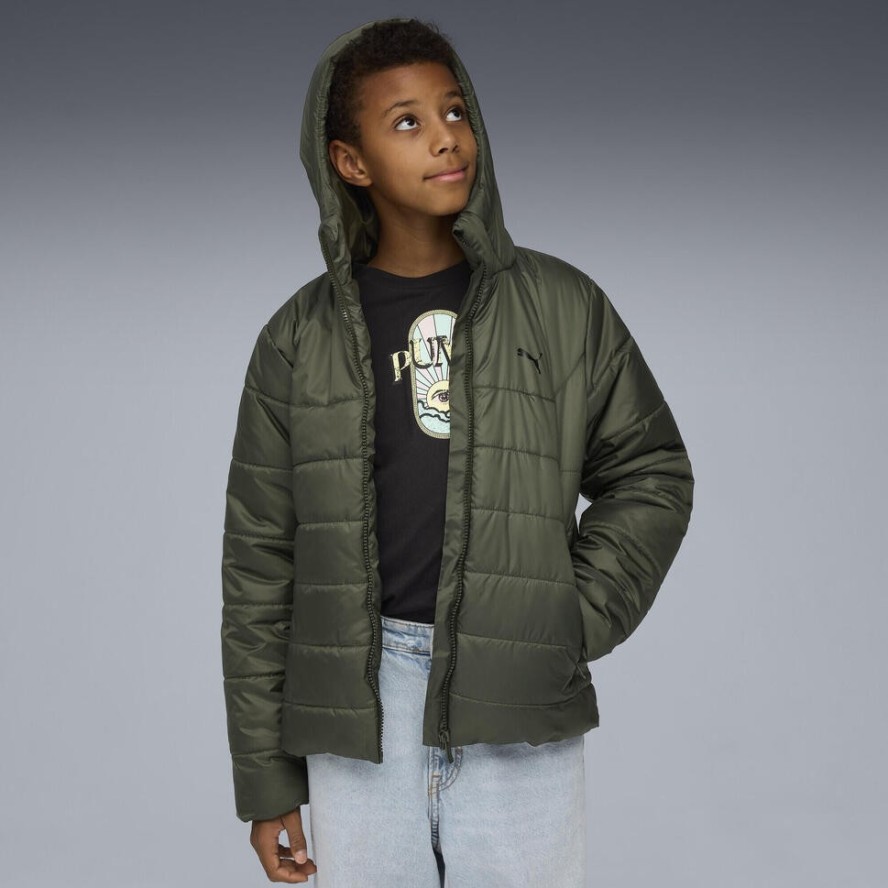 Młodzieżowa kurtka ocieplana Essentials z kapturem PUMA
