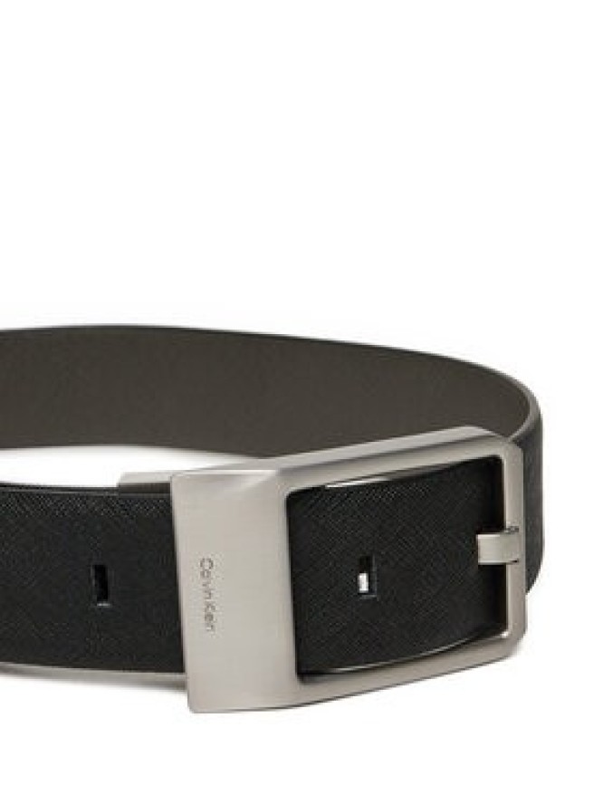 Calvin Klein Pasek Męski Faceted Buckle 35Mm Adj/Rev LV04D7010G Czarny