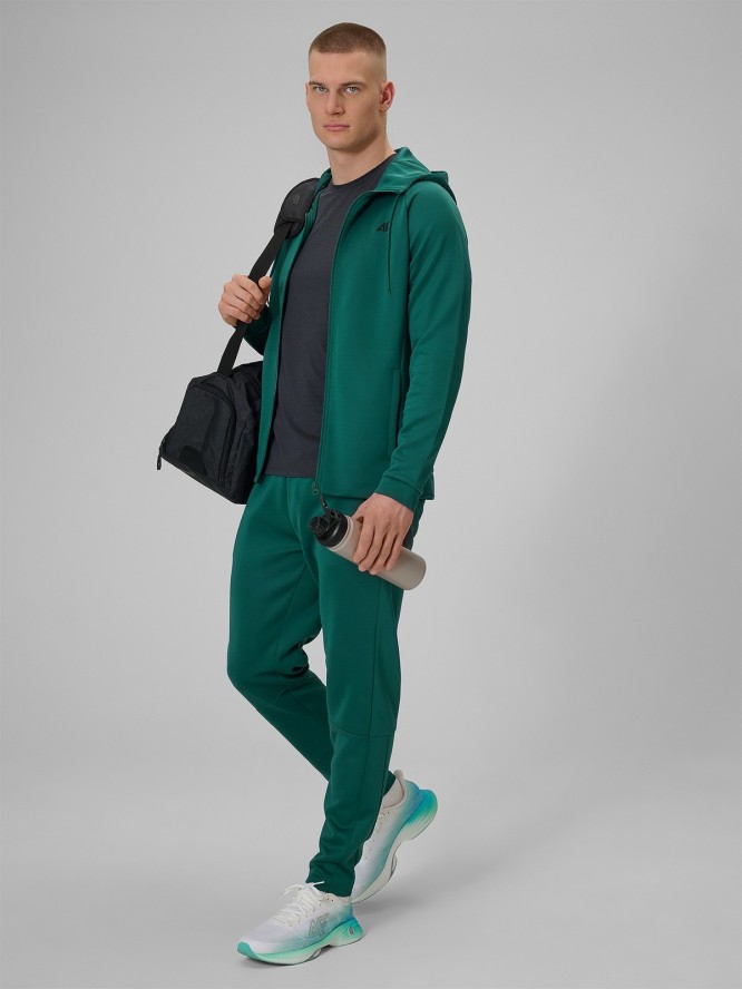 4F Bluza treningowa regular szybkoschnąca męska - zielona 3XL