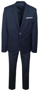 Męski, Taliowany Garnitur (Wesele, Studniówka) - Casino - Ciemny Granat