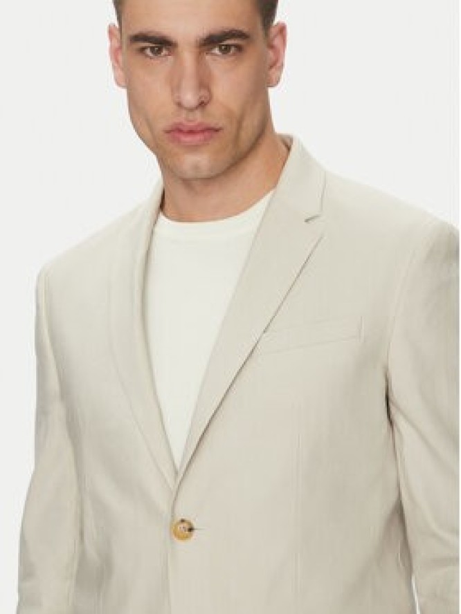 Calvin Klein Marynarka K10K114388 Beżowy Slim Fit