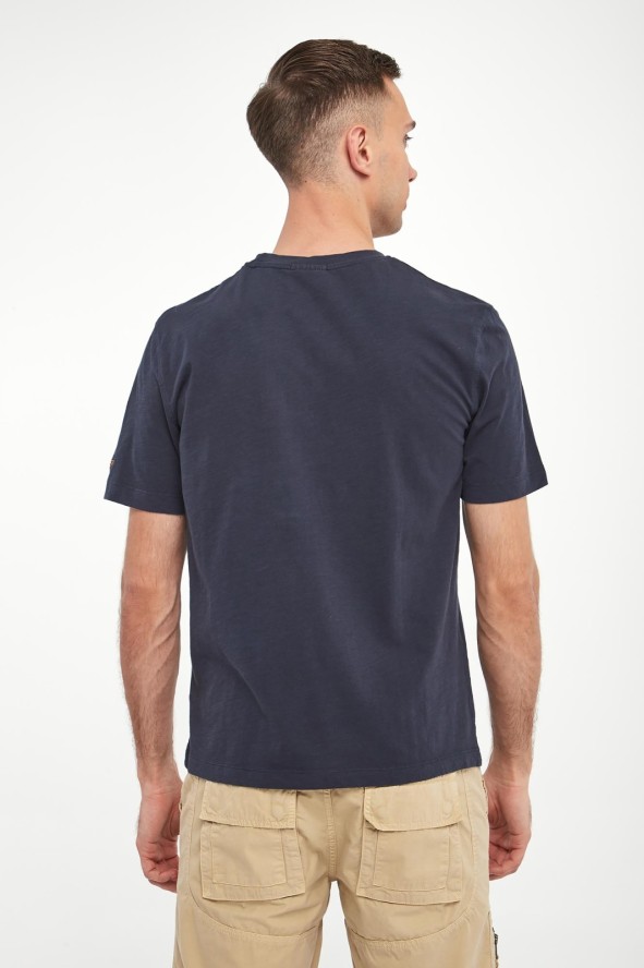 T-shirt męski z haftem AERONAUTICA MILITARE