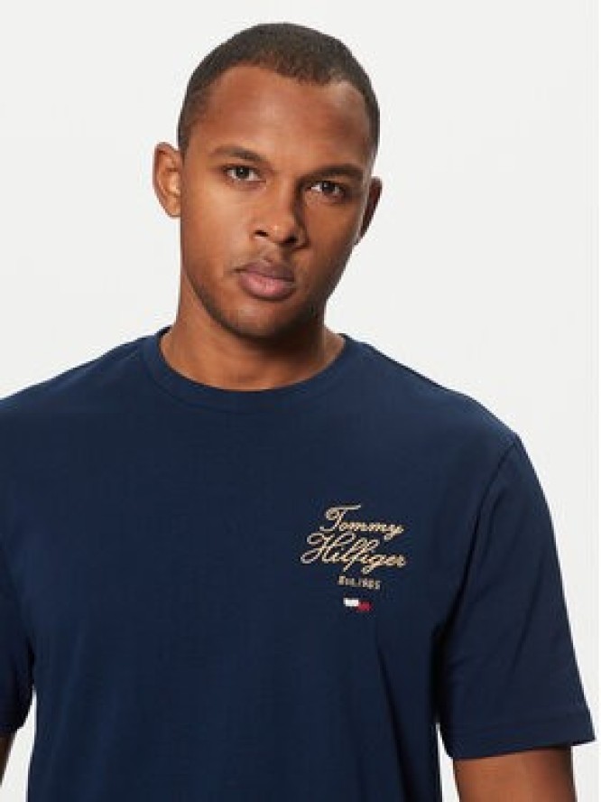 Tommy Hilfiger T-Shirt MW0MW38334 Granatowy Regular Fit