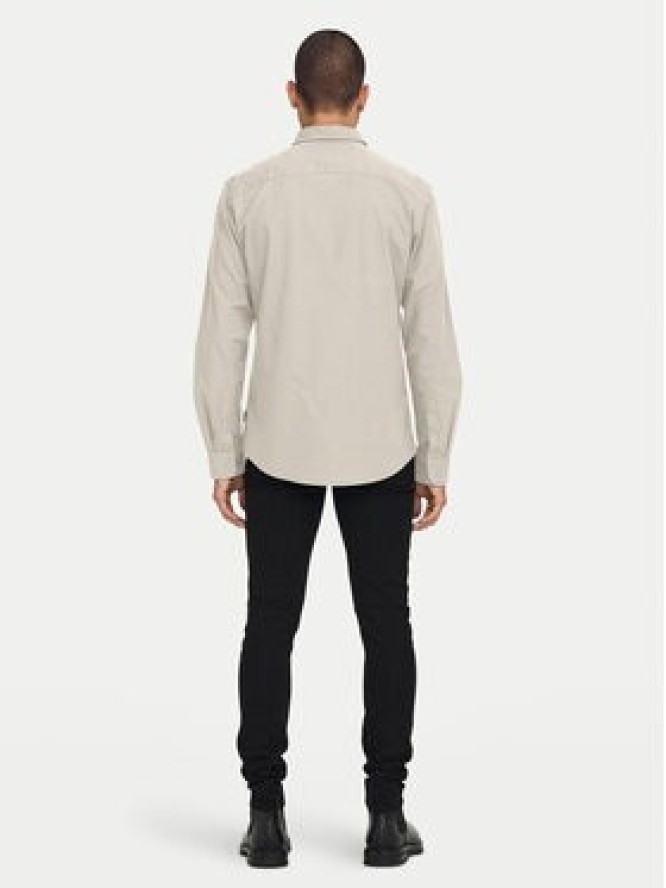 Only & Sons Koszula Alvaro 22006479 Beżowy Slim Fit