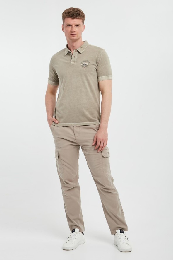 Polo męskie z naszywką AERONAUTICA MILITARE