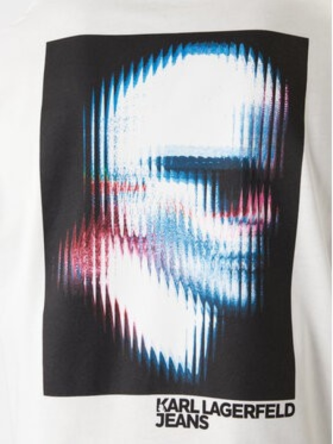 Karl Lagerfeld Jeans T-Shirt B1M17069 Biały Regular Fit