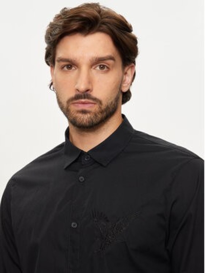 Armani Exchange Koszula 6DZC10 ZNXLZ 1200 Czarny Slim Fit