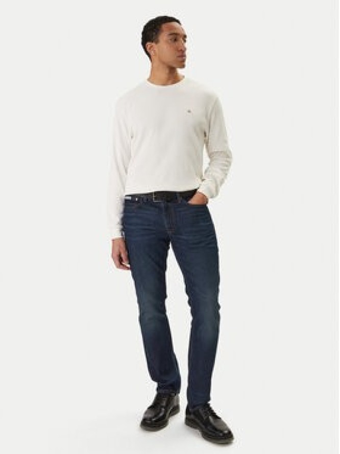 Calvin Klein Jeans Sweter LV040EM217 Écru Regular Fit