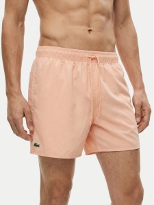 Lacoste Szorty kąpielowe MH6270 Różowy jasny Regular Fit