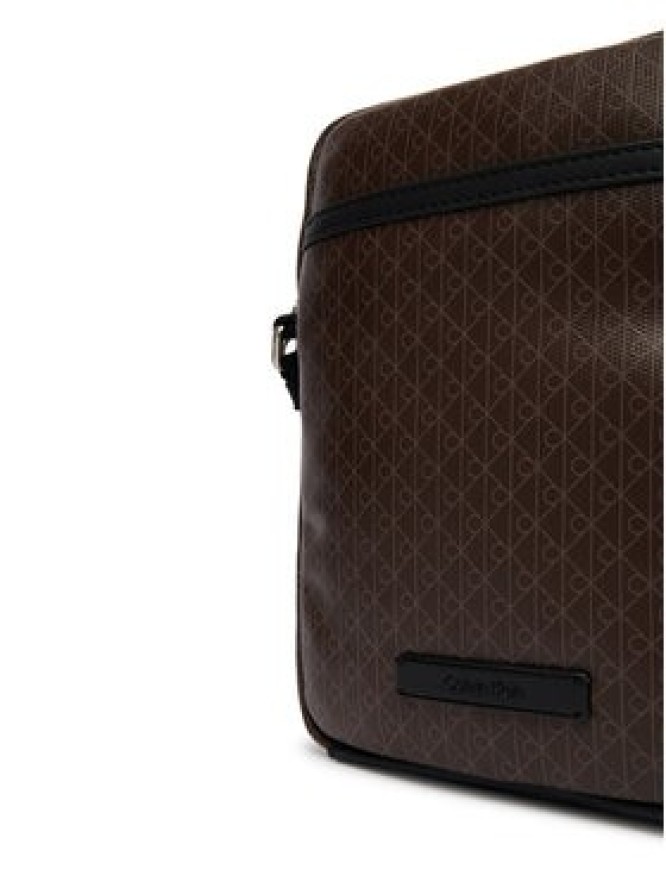 Calvin Klein Saszetka Emblem Aop Coated Slim Reporter LV04D3334G Brązowy