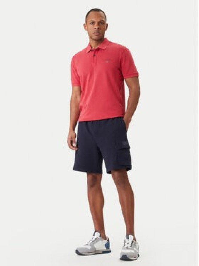 Napapijri Szorty sportowe N-Box Logo Cargo NP0A4I59 Granatowy Regular Fit