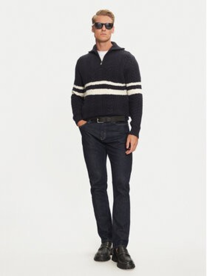 Guess Sweter M4BR12 Z3HA2 Granatowy Regular Fit