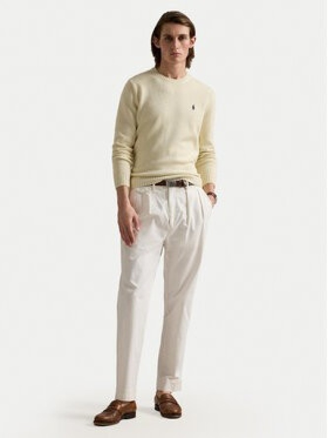 Polo Ralph Lauren Sweter 710810846035 Écru Regular Fit