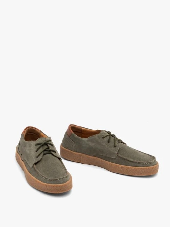 Welurowe półbuty męskie w stylu casual