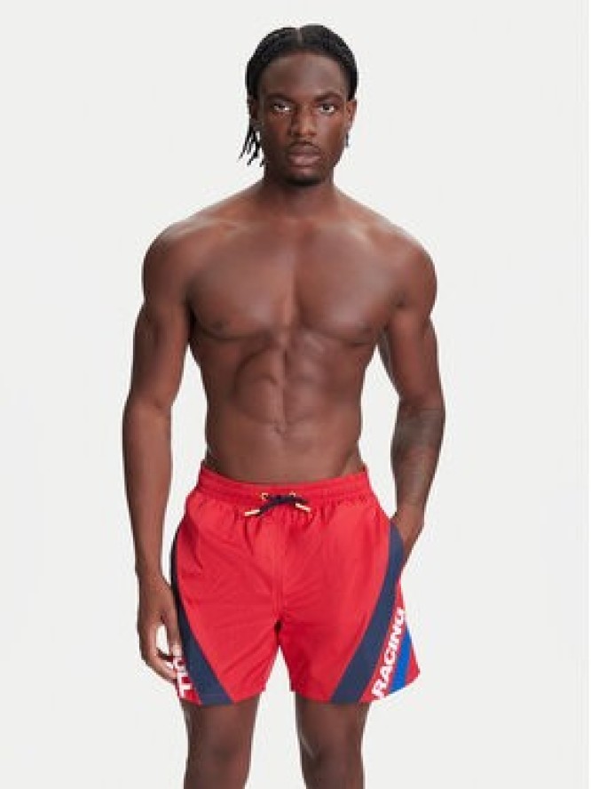 Pepe Jeans Szorty kąpielowe Red Bull Racing RMB10007 Czerwony Regular Fit