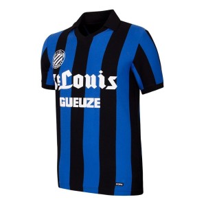 Koszulka retro piłkarska dla dorosłych - Club Brugge 1981-82 - Czarny-Niebieski