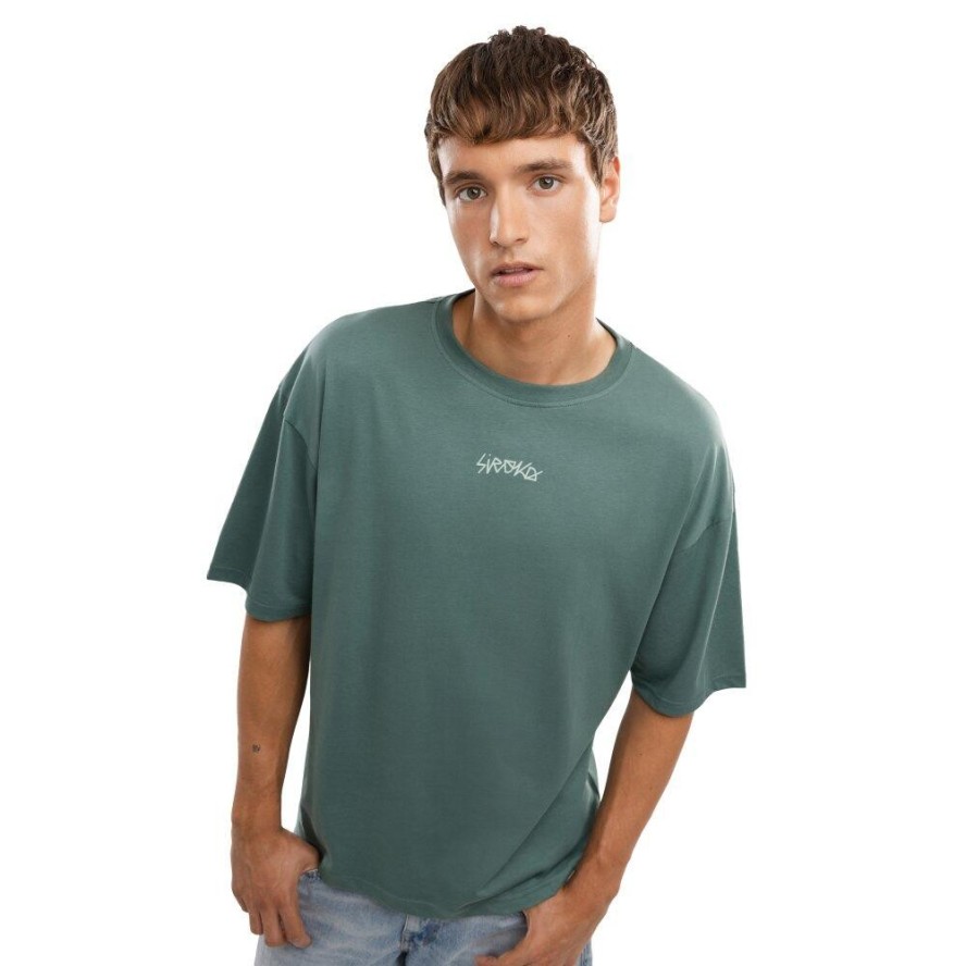 Męski luźny T-shirt Lifestyle Siroko IBZ Ibi Green