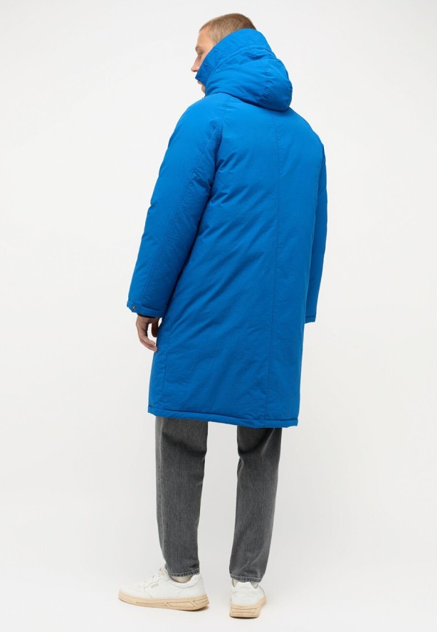 MUSTANG LONG PARKA MĘSKA KURTKA ZIMOWA CIEPŁA NA ZIME SNORKEL BLUE 1014472 5337