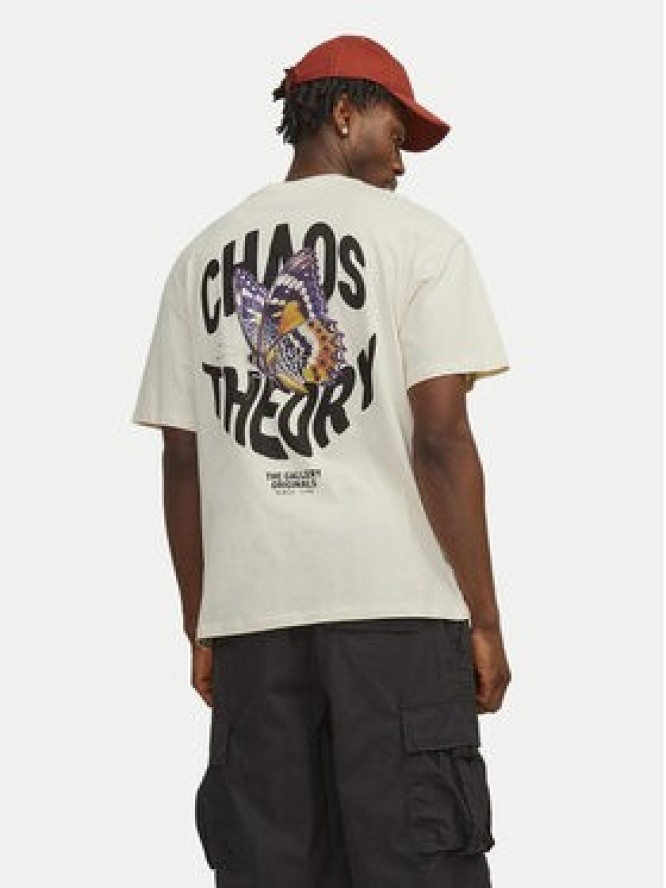 Jack & Jones T-Shirt Jorfrutti 12256926 Écru Wide Fit