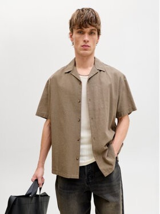 Jack & Jones Koszula Summer 12289191 Brązowy Relaxed Fit