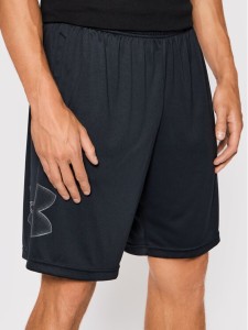 Under Armour Szorty sportowe Ua Tech Graphic Czarny Loose Fit