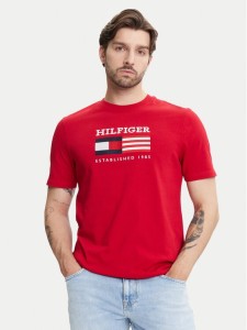 Tommy Hilfiger T-Shirt American Monotype MW0MW39843 Czerwony Regular Fit