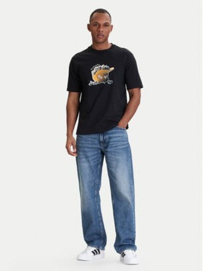 adidas T-Shirt Snack Popcorn Graphic KD3928 Czarny Regular Fit