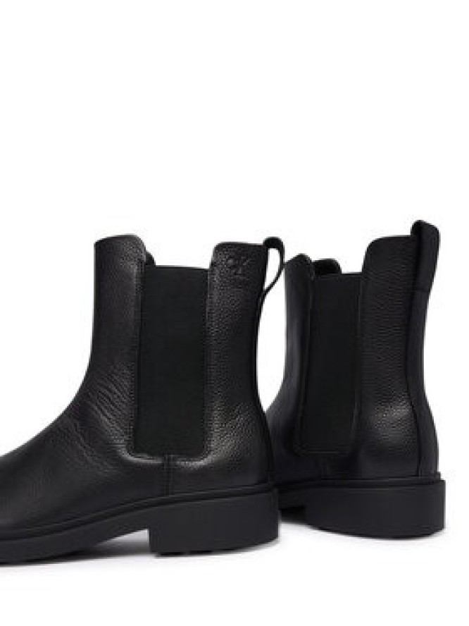 Calvin Klein Sztyblety Dress Lug Chelsea Boot Lth YM0YM01389 Czarny