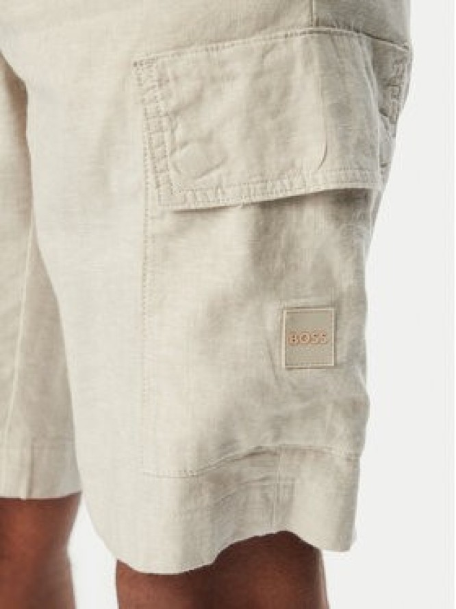 BOSS Szorty materiałowe Sisla 50559366 Szary jasny Relaxed Fit