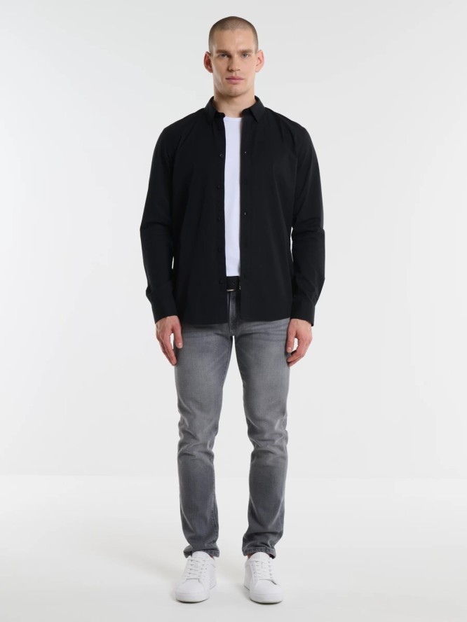 Koszula męska slim czarna Nissip 906