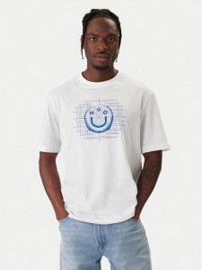 HUGO T-Shirt Namerix 50554350 Biały Regular Fit