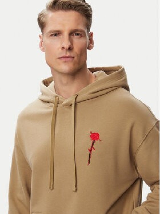 HUGO Bluza Diflow 50574451 Beżowy Relaxed Fit