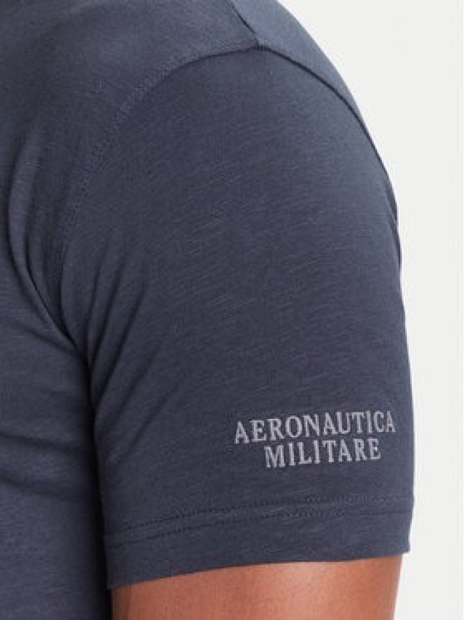 Aeronautica Militare T-Shirt 252TS2472UJ00708 Granatowy Regular Fit