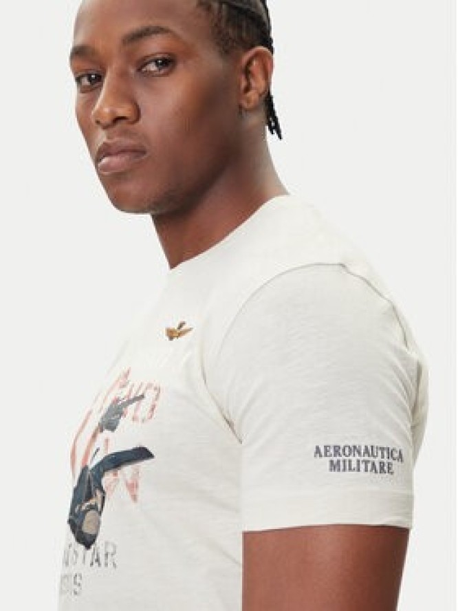 Aeronautica Militare T-Shirt 252TS2472UJ00708 Écru Regular Fit
