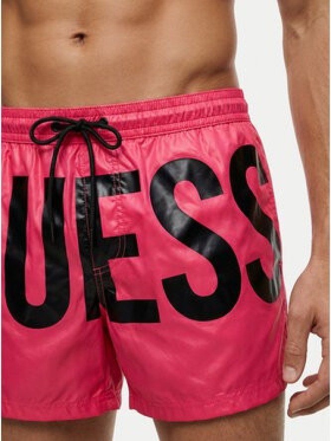 Guess Szorty kąpielowe F6GT03 WN322 Różowy Regular Fit