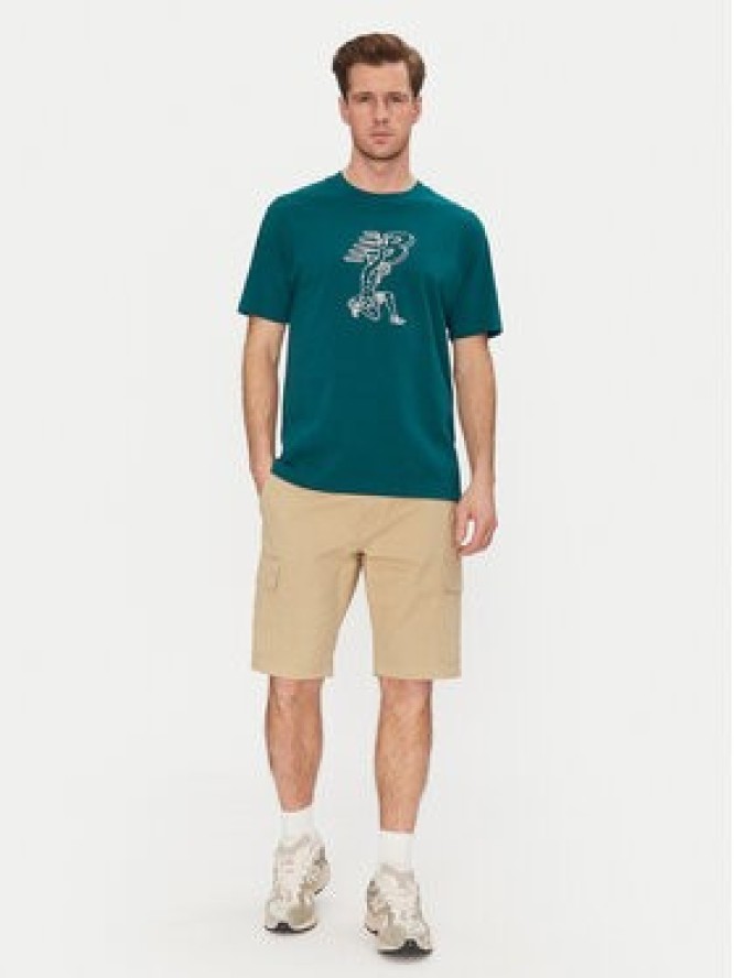 New Balance T-Shirt MT51978 Zielony Relaxed Fit