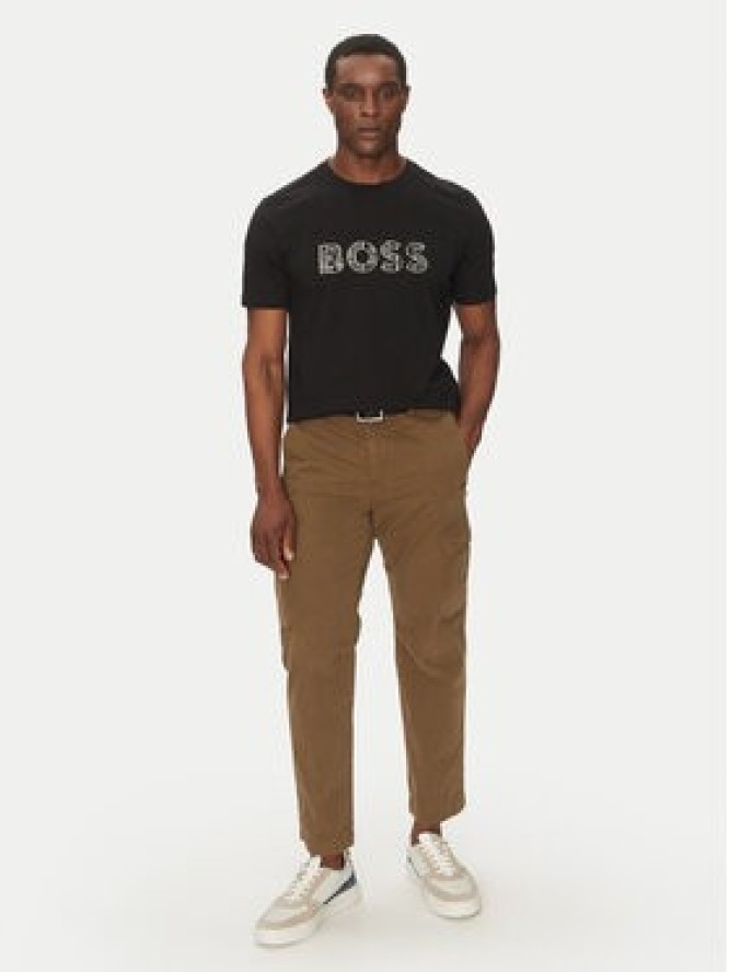 BOSS T-Shirt Te_Logotexture 50534923 Czarny Regular Fit