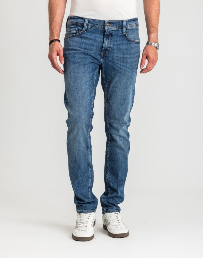 Męskie Spodnie Jeansowe Mustang Oregon Slim Denim Blue 1015042 5000 583
