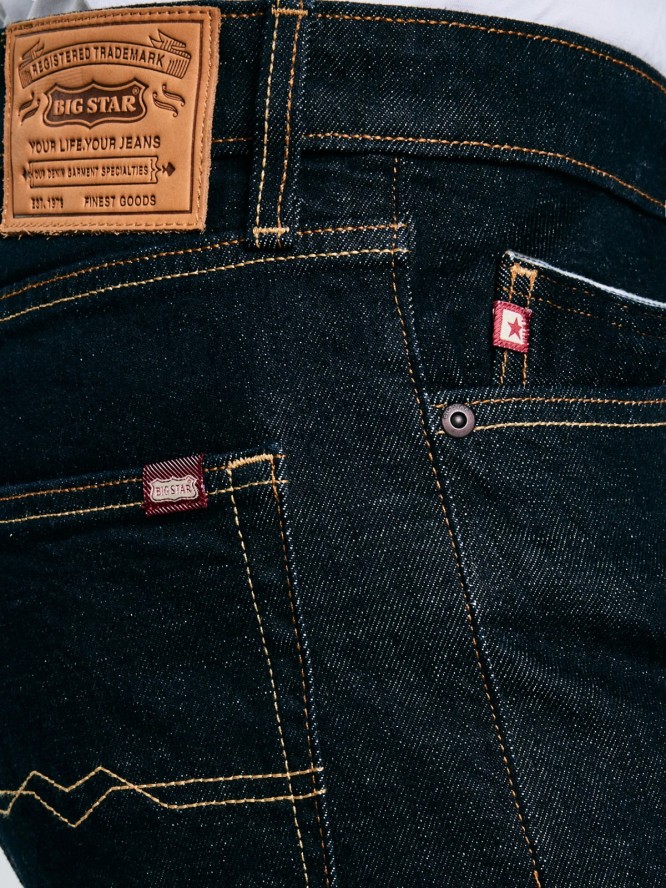 Jeansy męskie z prostą nogawką granatowe Colt 640