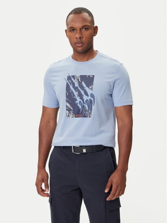 BOSS T-Shirt Te_Animali 50546362 Granatowy Regular Fit