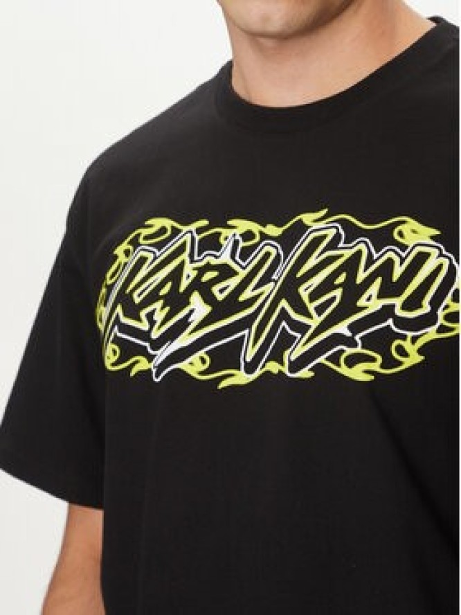 Karl Kani T-Shirt Woven Signature Heat 60300355 Czarny Regular Fit