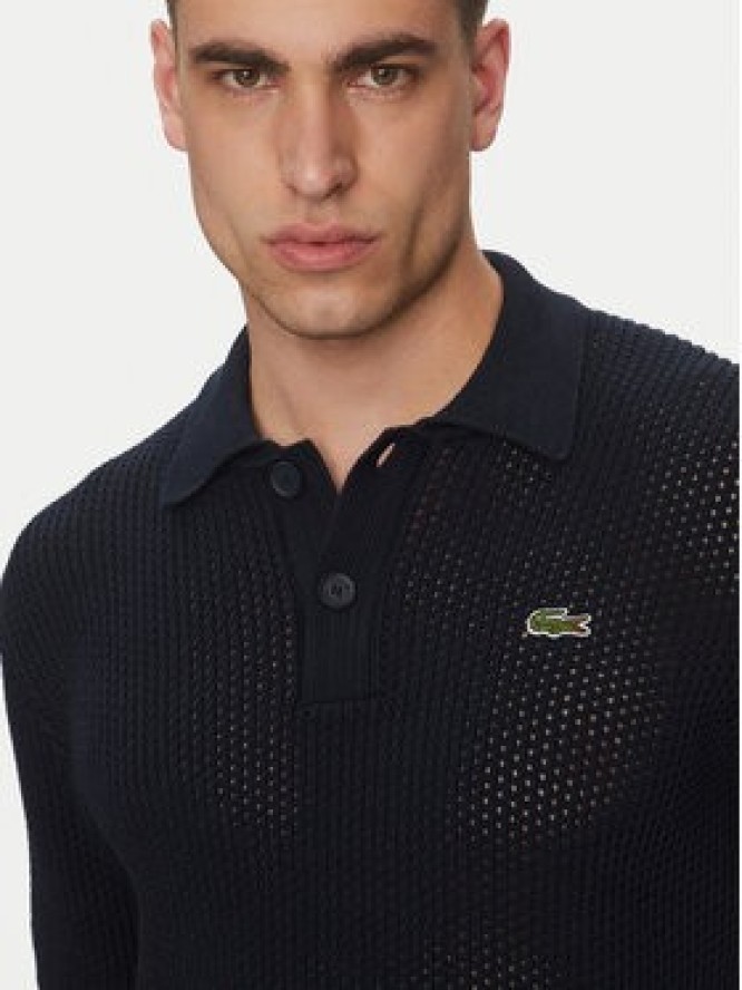 Lacoste Sweter AH9724 Granatowy Regular Fit