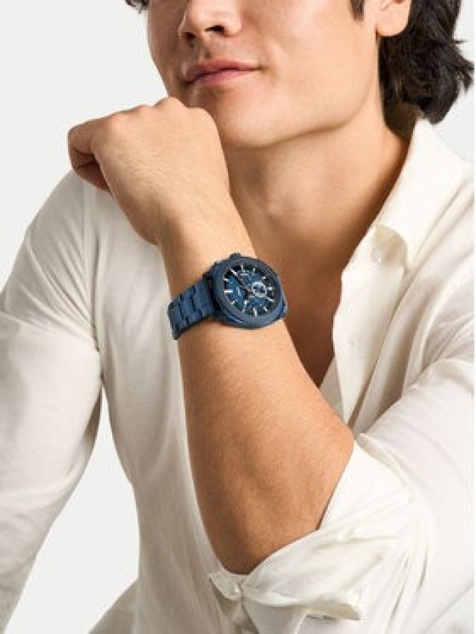 Fossil Zegarek Machine Chrono FS6167 Granatowy