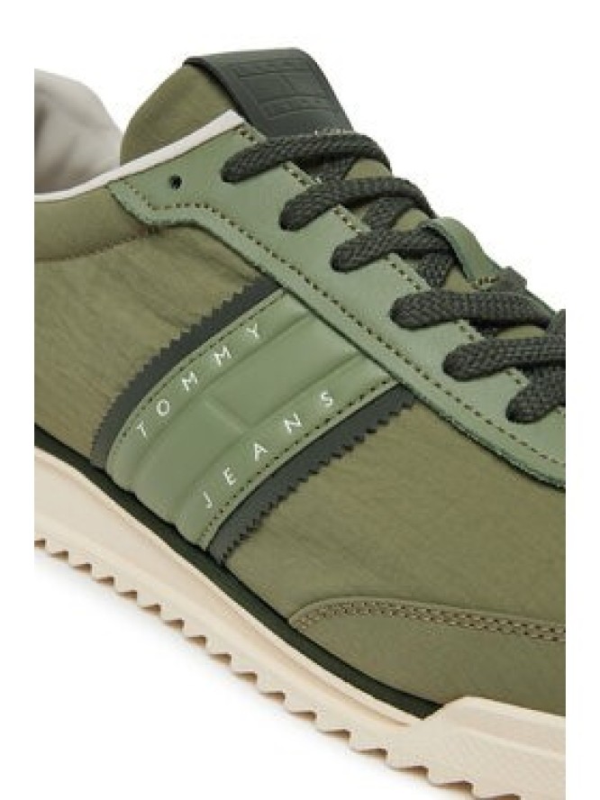 Tommy Jeans Sneakersy Tjm Runner Cleated Mix Mat. EM0EM01598 Zielony
