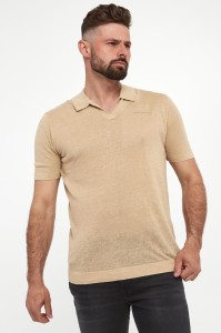 Polo męskie lniane KARL LAGERFELD