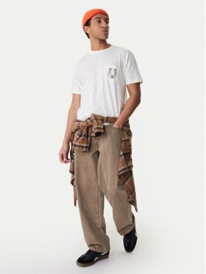 RVCA T-Shirt Lucky You EVYZT00274 Écru Regular Fit